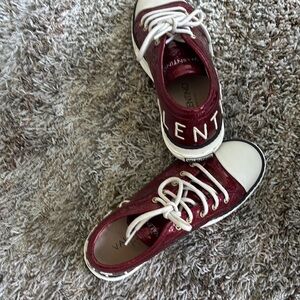 Valentino Red and White Sneakers Sporty Canvas Design